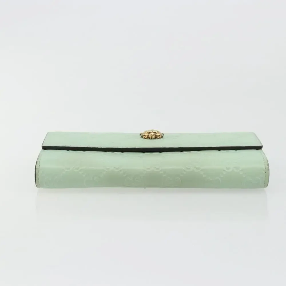 Gucci GG Canvas Guccissima Long Wallet Green
